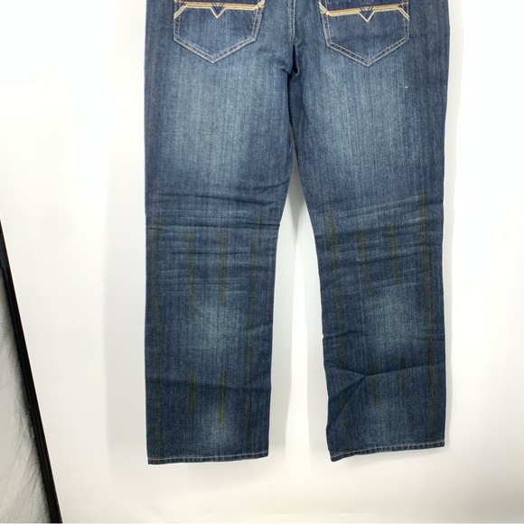 Vintage Y2K Men Jeans Revolve Size 32 x 32 Pants Dark Wash Distressed Cotton - Picture 6 of 8